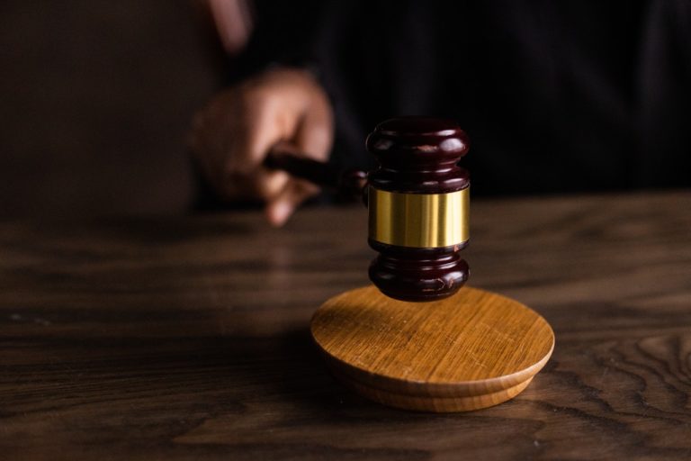 hitting gavel down
