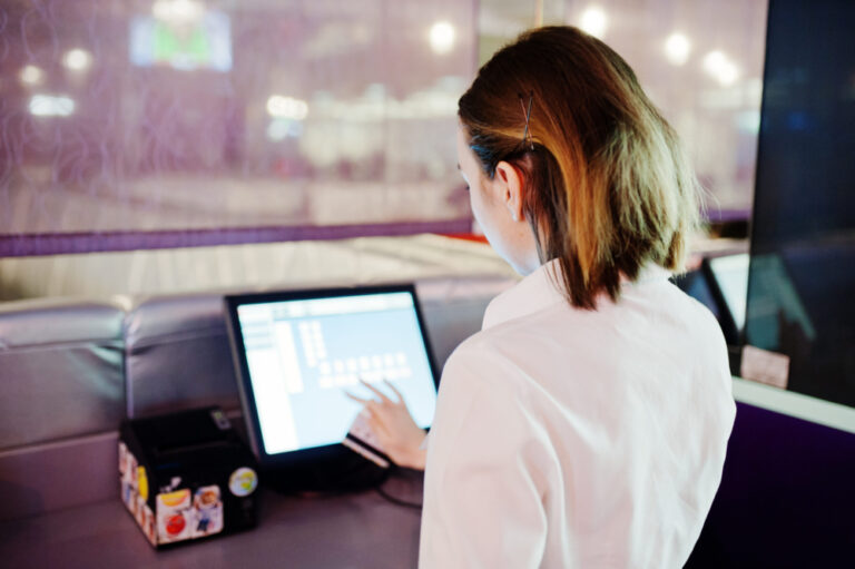 woman behind register